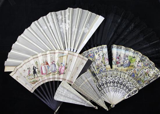 A collection of six assorted fans,